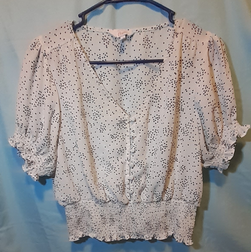 Candies white with black polka dot  blouse